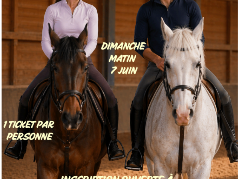 Cours d&rsquo;équitation en couple